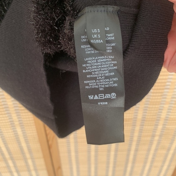 NWT Anthropologie MAEVE PAMELA TINSEL Black SHIMMER SWEATER size Small - Picture 7 of 15